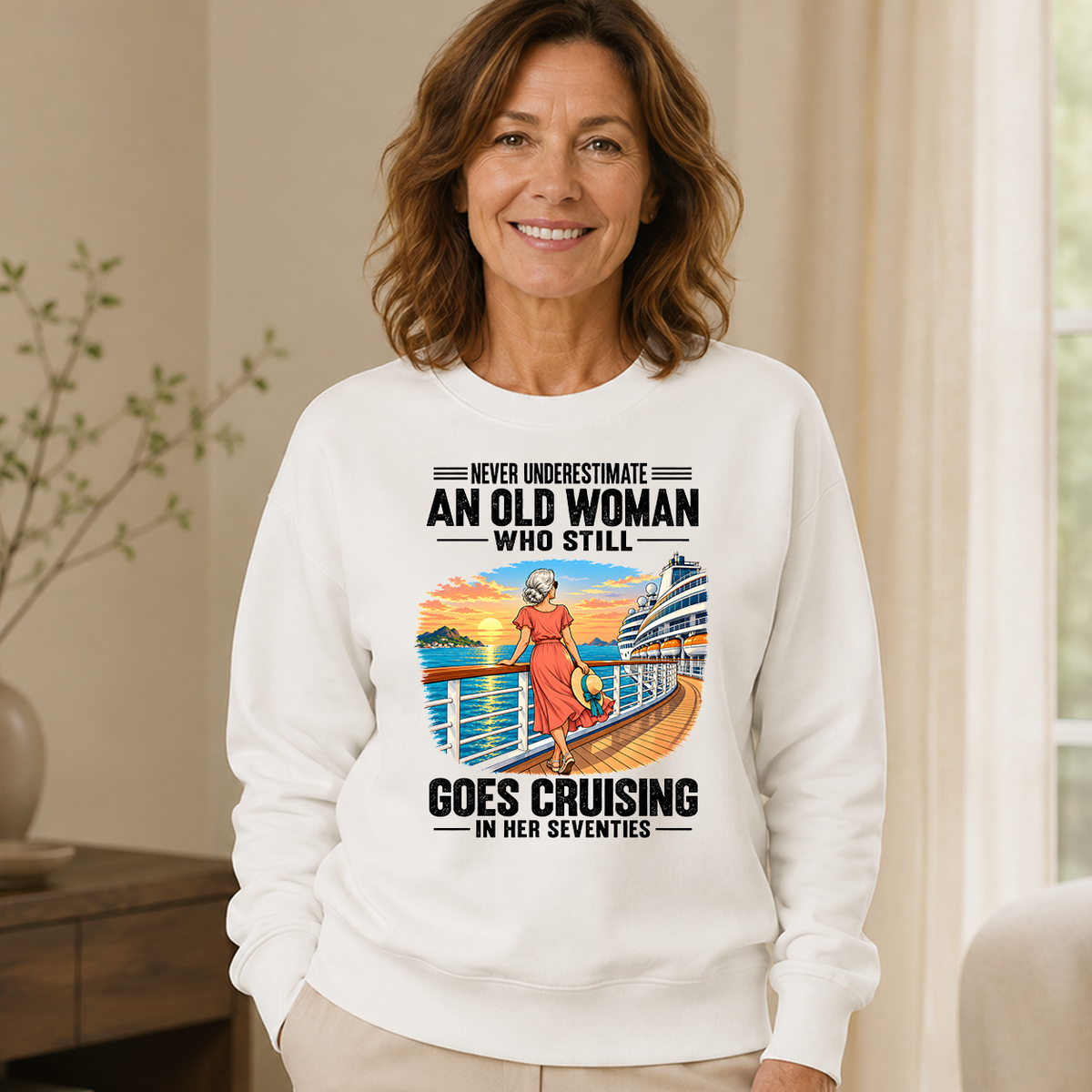 An Old Woman Still Goes Cruising In Her 70s - 6-CS2D-White