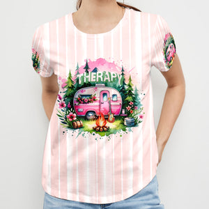 Camping Therapy All Over Print Shirt