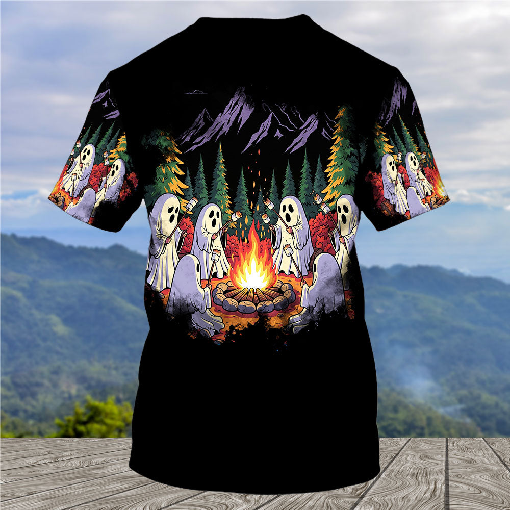 Ghost Camping Crew All Over Print Shirt