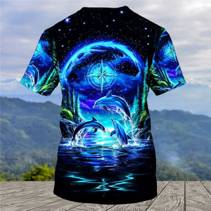 Peace Sea Happy Dolphins All Over Print Shirt