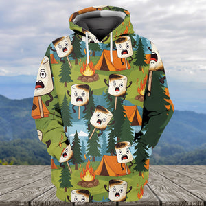 Funny Burnt Marshmallow All Over Print Shirt