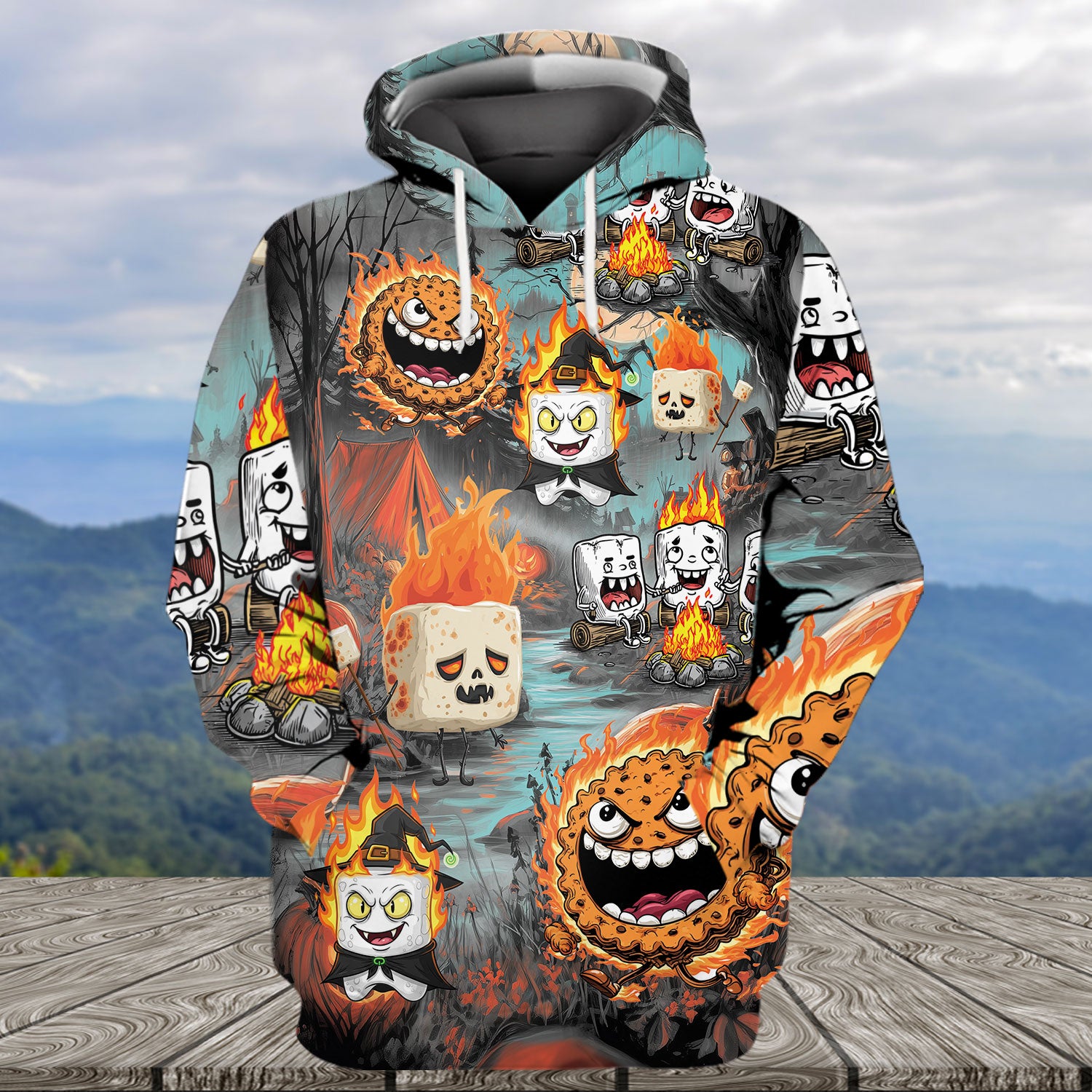 Burnt Marshmallow Halloween All Over Print Shirt