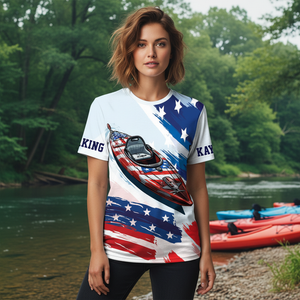 Custom Name Kayaking America All Over Print Shirt