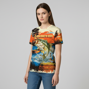 Largemouth Bass Jumping All Over Print Shirt