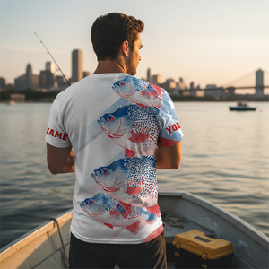 Custom Name Crappie Fish America All Over Print Shirt