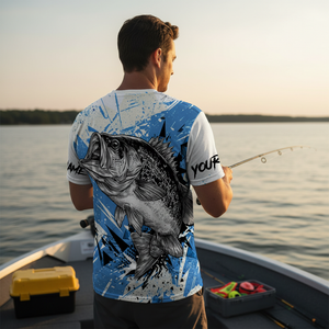 Custom Name Crappie Fishing Jersey All Over Print Shirt