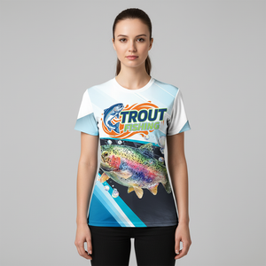 Trout Fish Blue Sport All Over Print Shirt