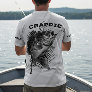 Custom Name Crappie Fish Gray All Over Print Shirt