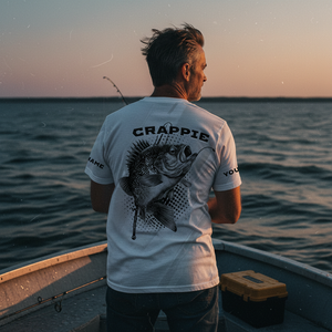 Custom Name Crappie Fish Gray All Over Print Shirt