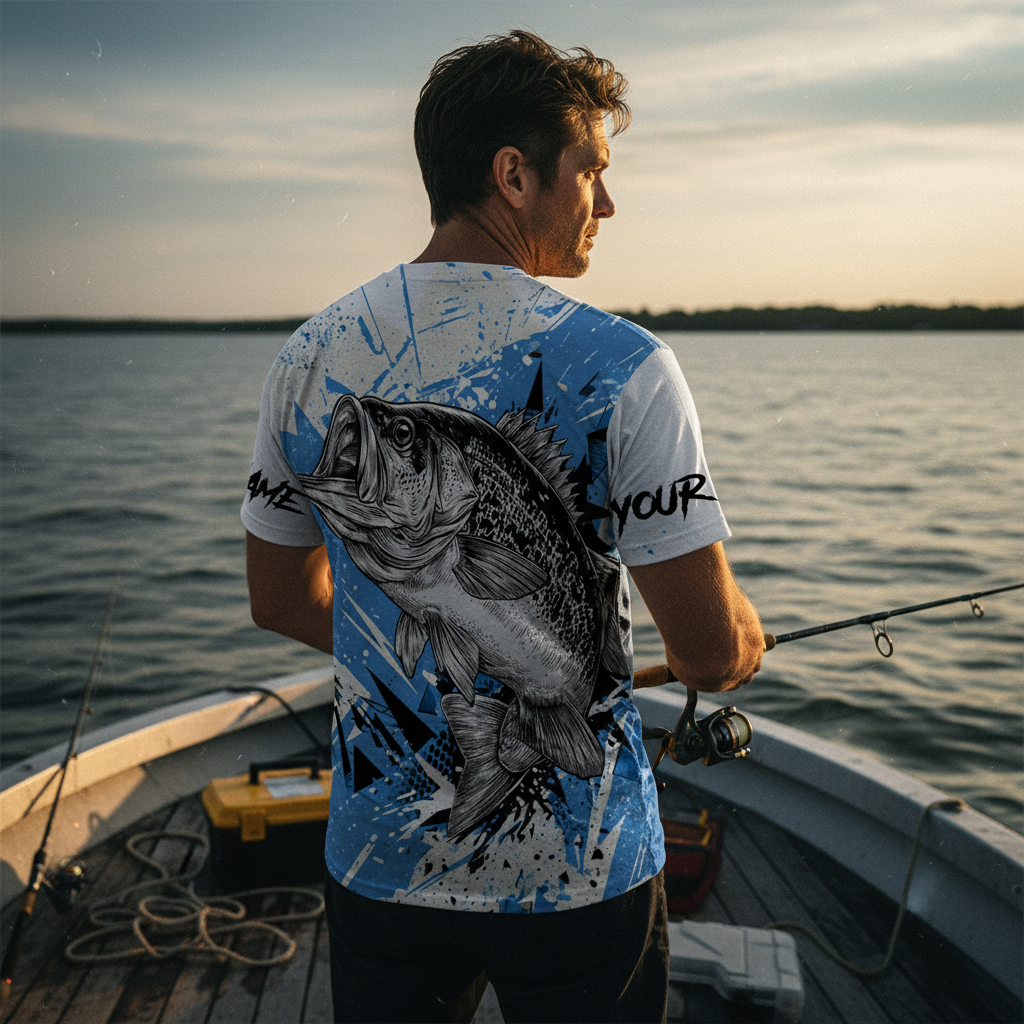 Custom Name Crappie Fishing Jersey All Over Print Shirt