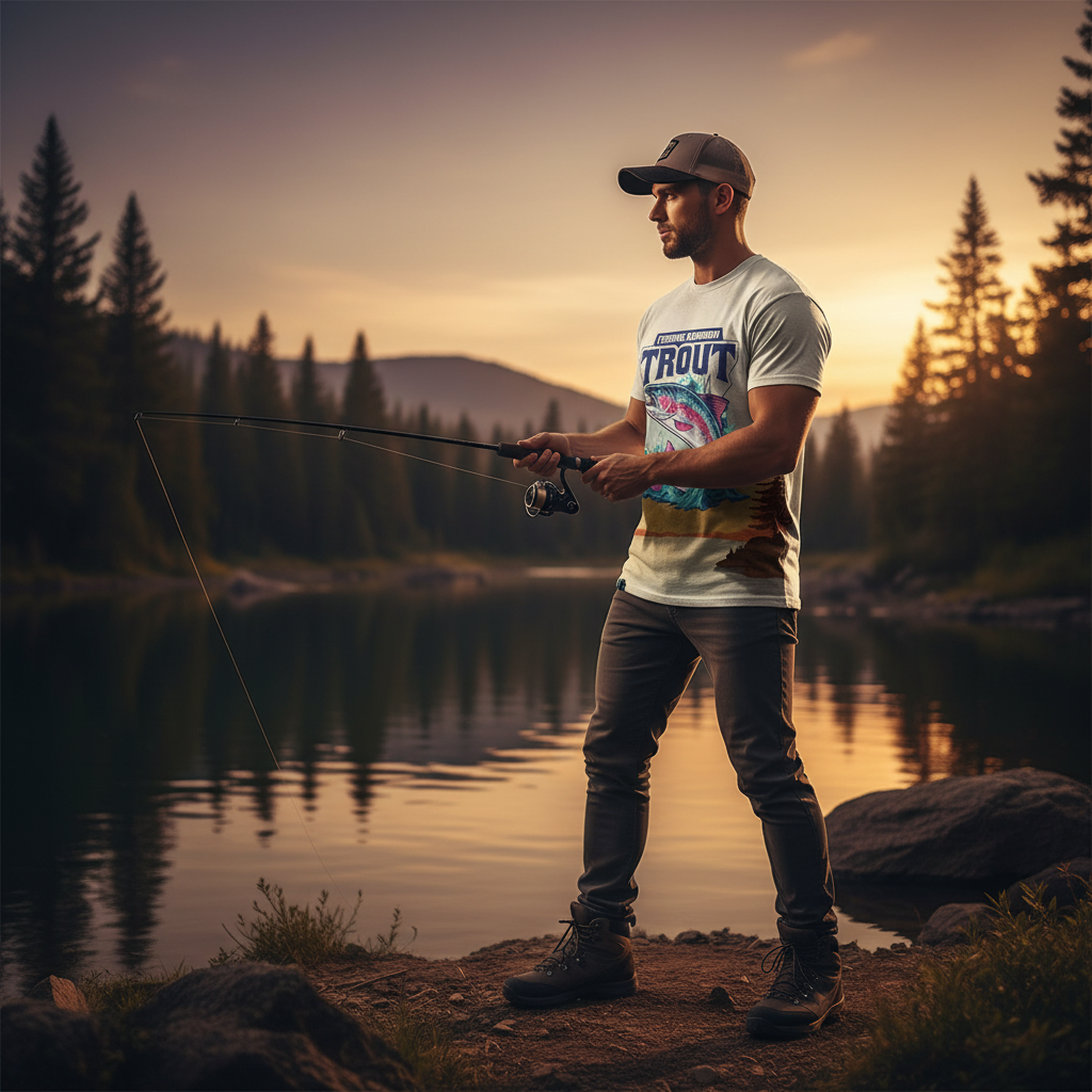 Trout Fish Lover Vintage All Over Print Shirt