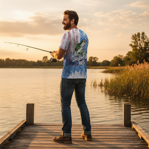 Largemouth Bass American Flag All Over Print Shirt