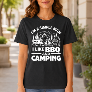 I Like BBQ And Camping - 6-TS2D-Black