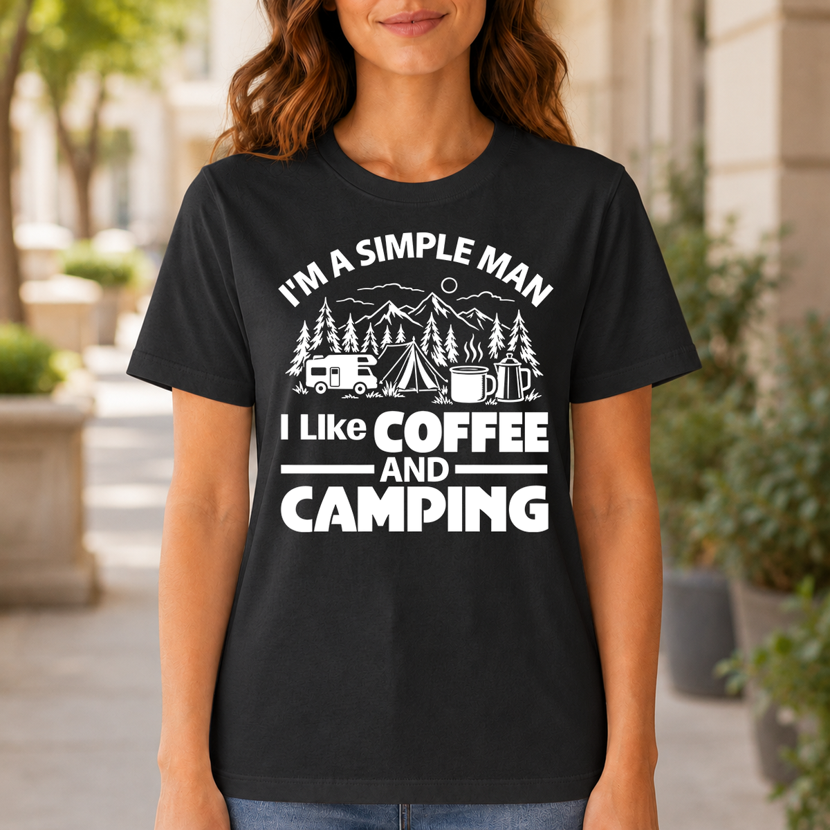 I Like Coffee And Camping - 6-TS2D-Black