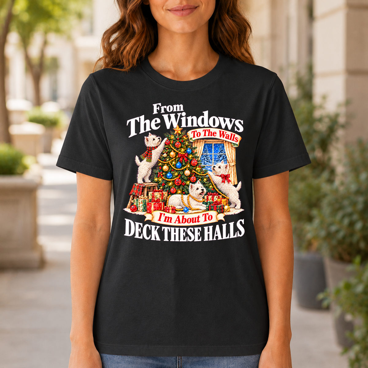 From the Windows to the Walls West Highland White Terrier - 6-TS2D-Black