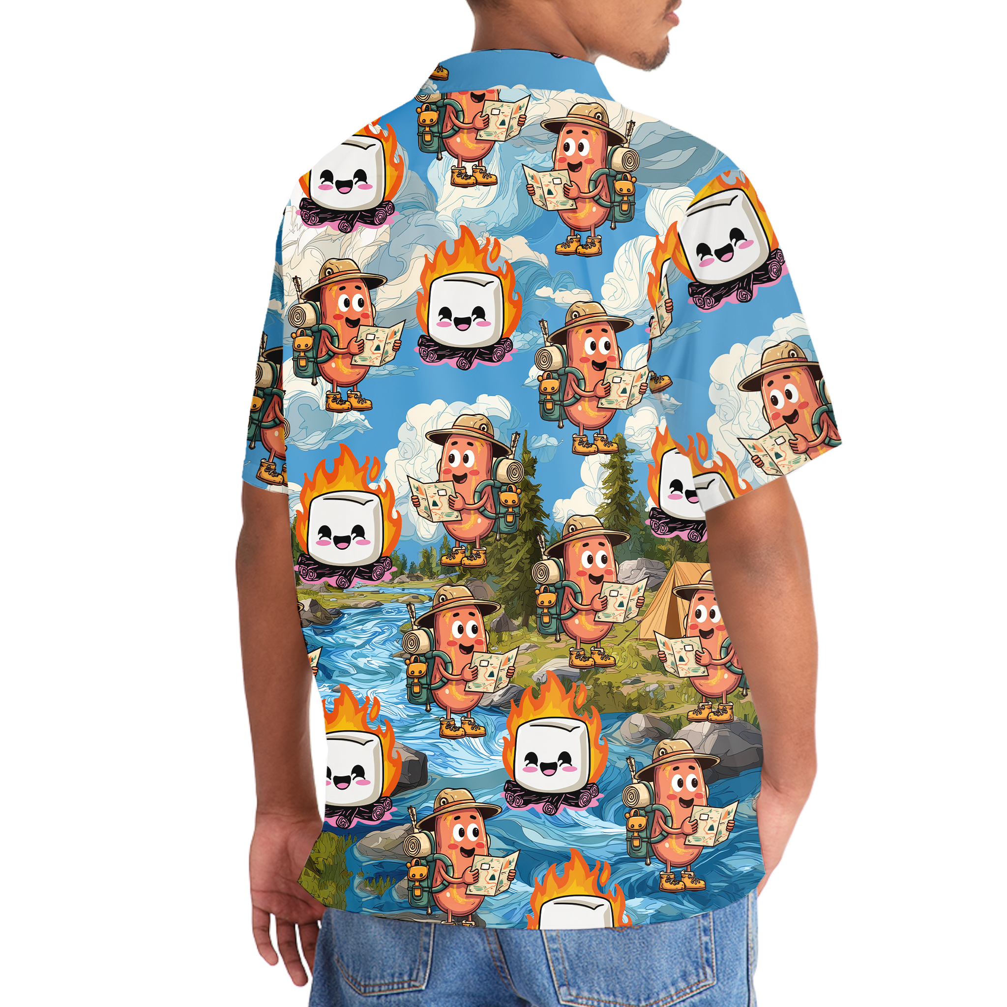 Funny Hotdog Adventure Hawaiian Shirt