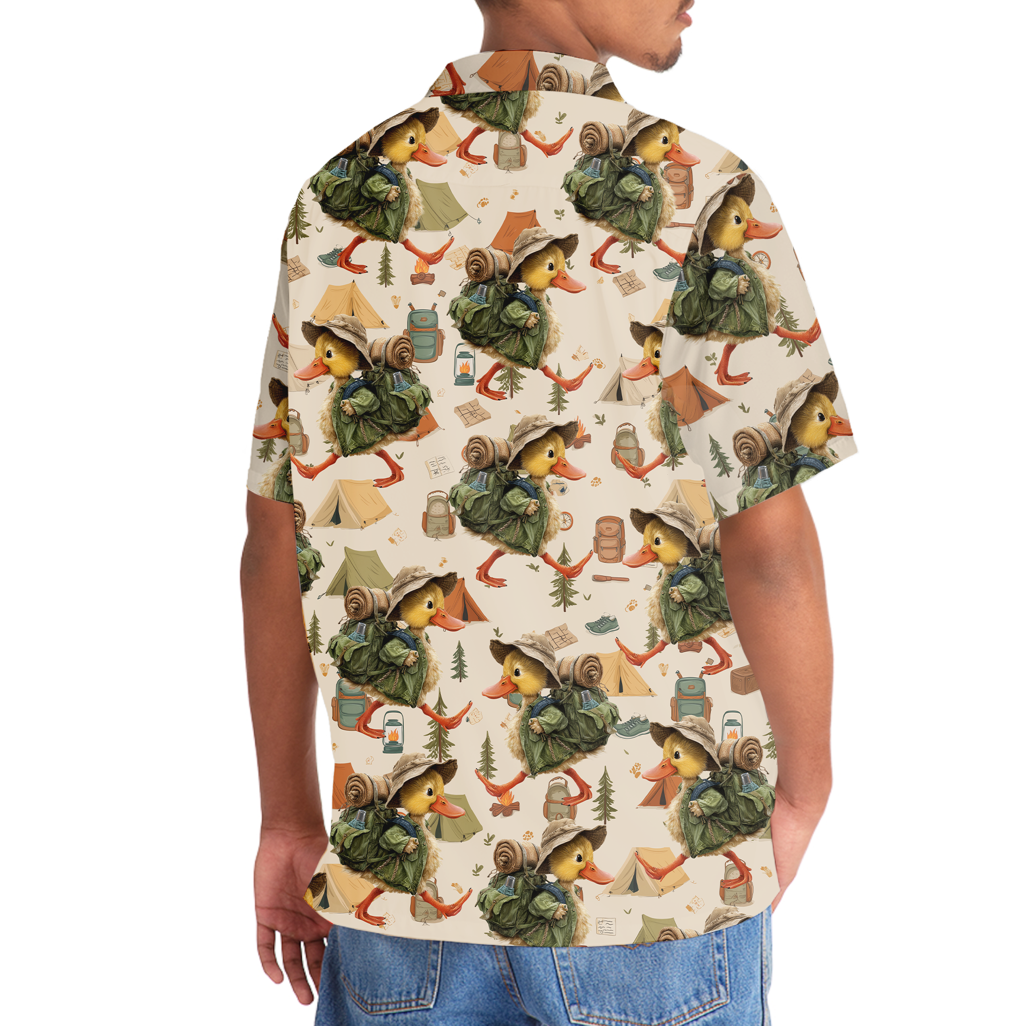 Funny Duck Go Camping Hawaiian Shirt