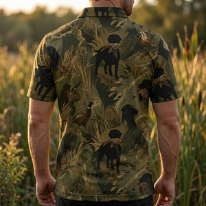 Wild Pheasant Retriever Camouflage Polo Men Shirt