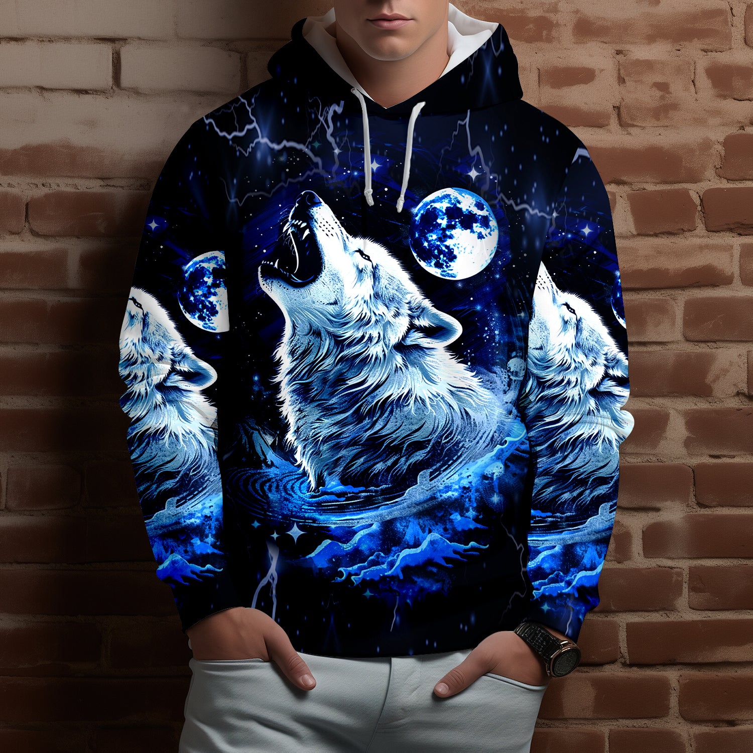 Mystical Wolf Howing Art All Over Print Shirt