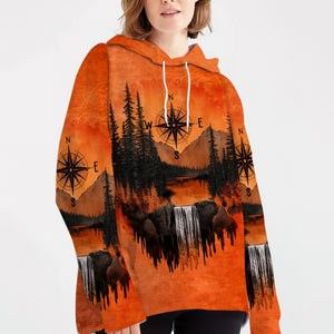 Into The Mountains I Go Orange All Over Print Shirt