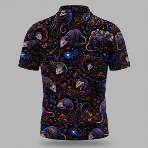 Midnight Opossum Neon Men Polo Shirt