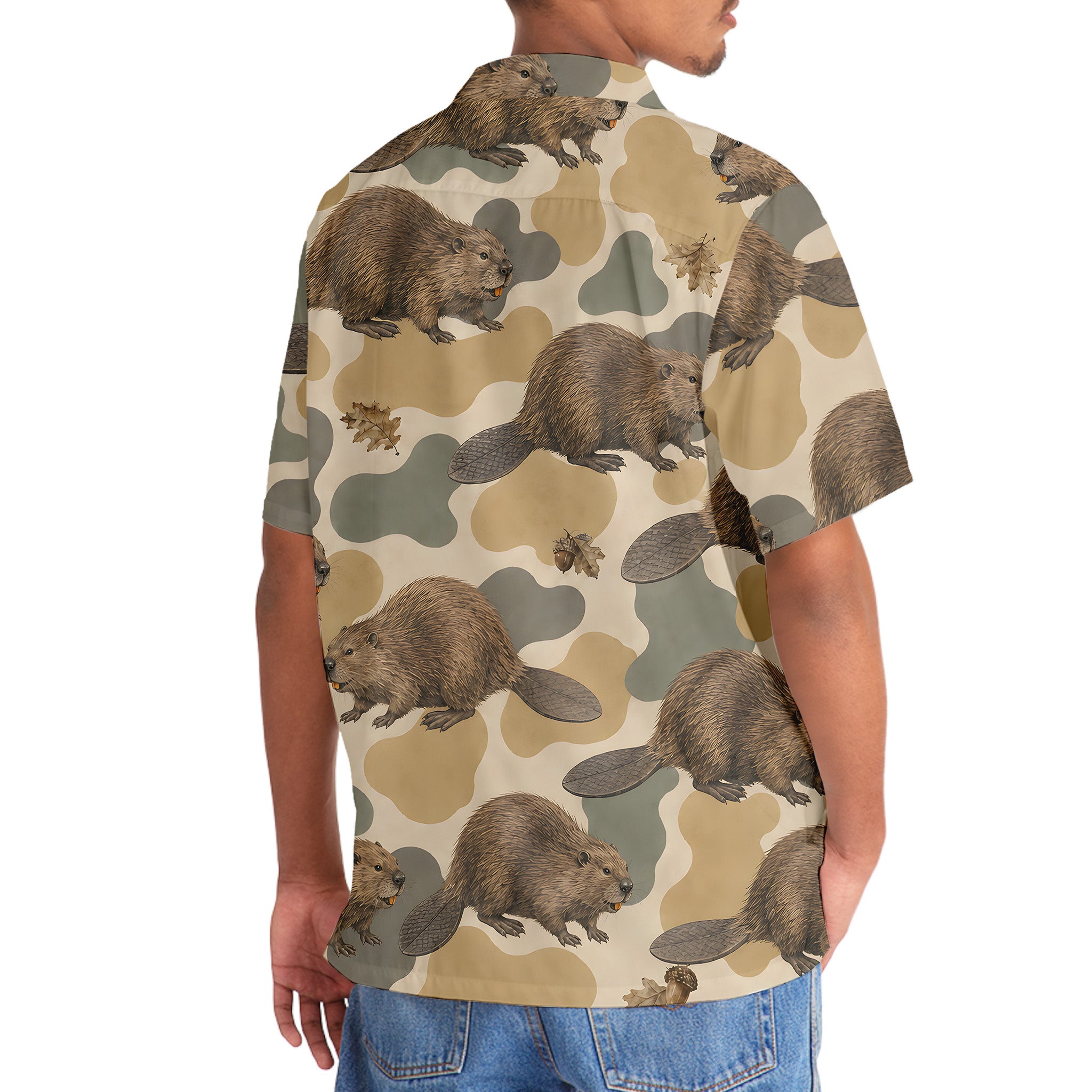 Beaver Camouflage Hawaiian Shirt