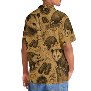 Opossum Hunting Vintage Artwork Hawaiian Shirt
