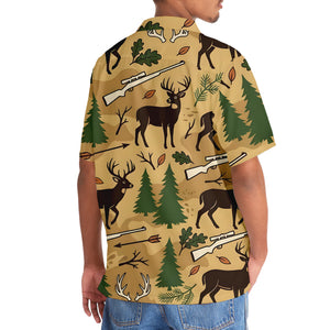 Deer Hunting Forest Hawaiian Shirt