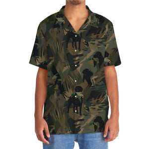 Mallard Duck Retriever Camouflage Hawaiian Shirt