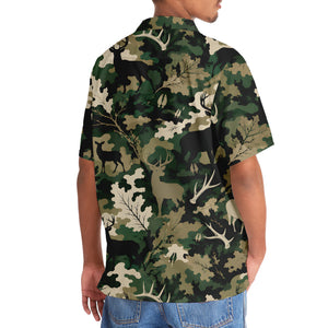Woodland Deer Camo Hawaiian Shirt