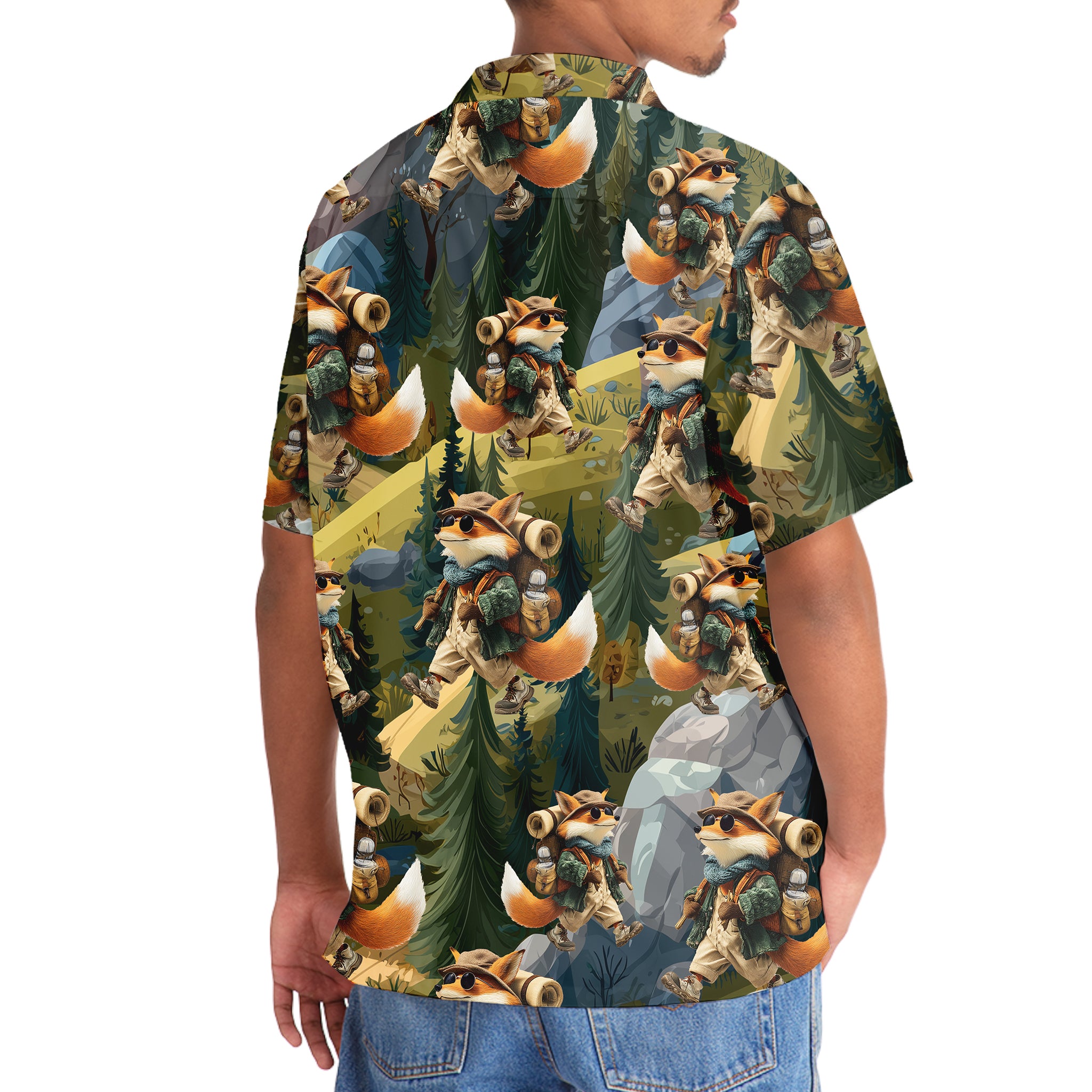 Wilderness Fox Camper Hawaiian Shirt