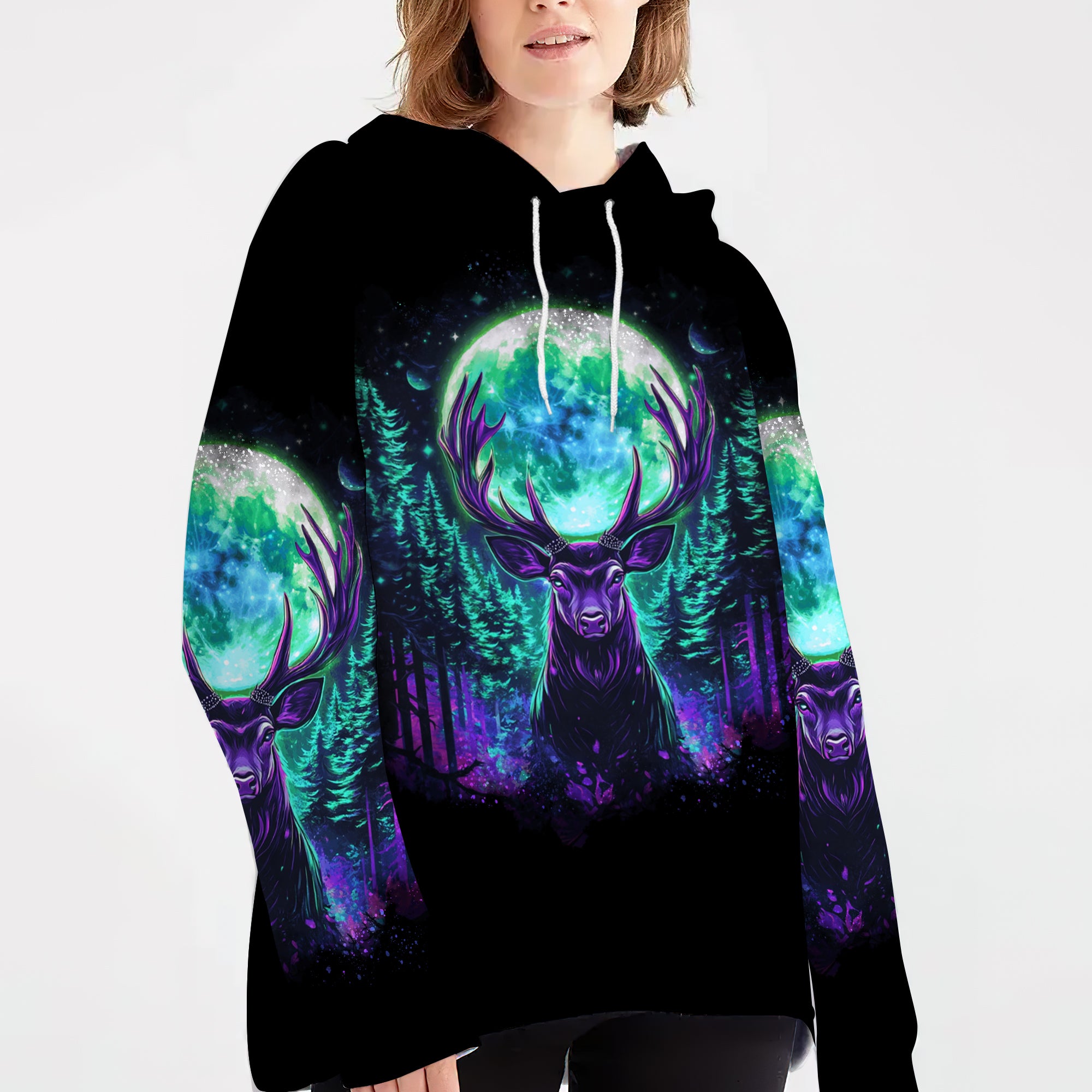 Into The Forest I Go Spirit Deer All Over Print Shirt