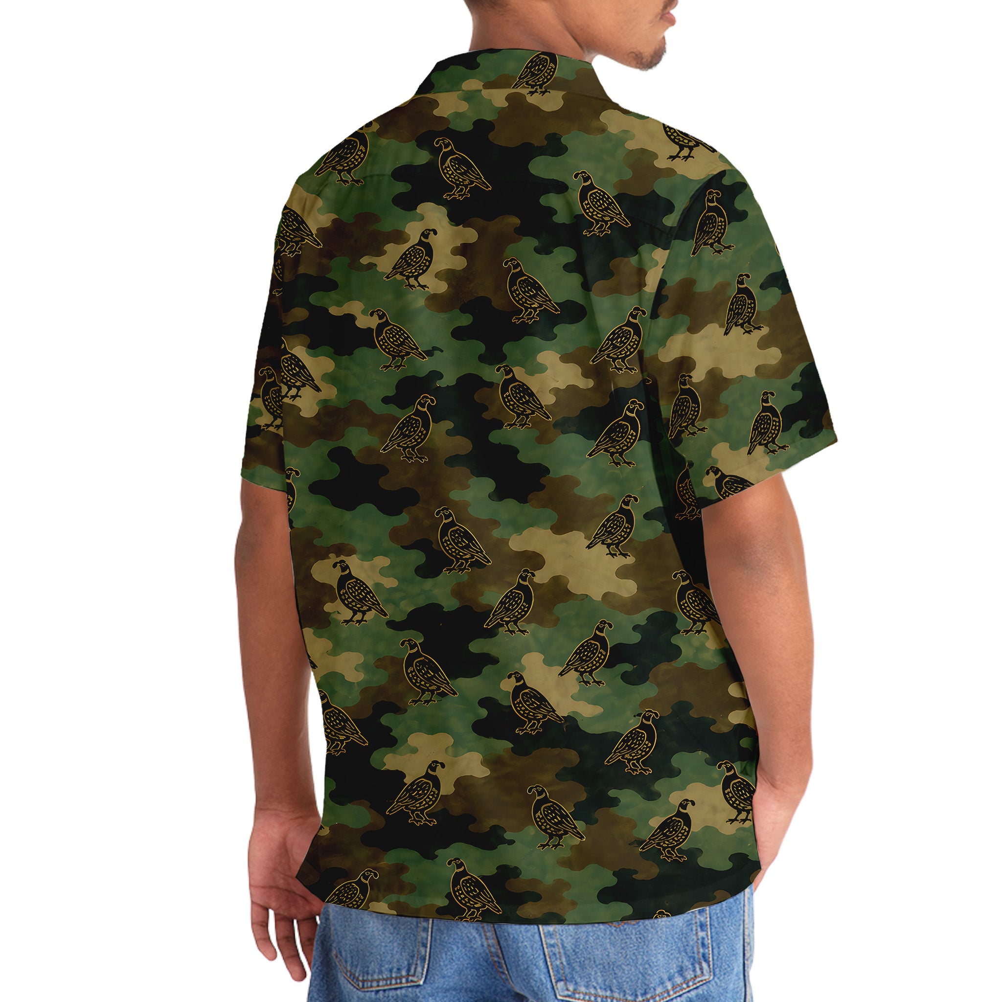 Quail Camouflage Millitary Hawaiian Shirt