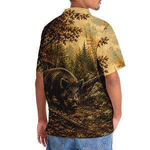 Feral Pig Fall Forest Hawaiian Shirt