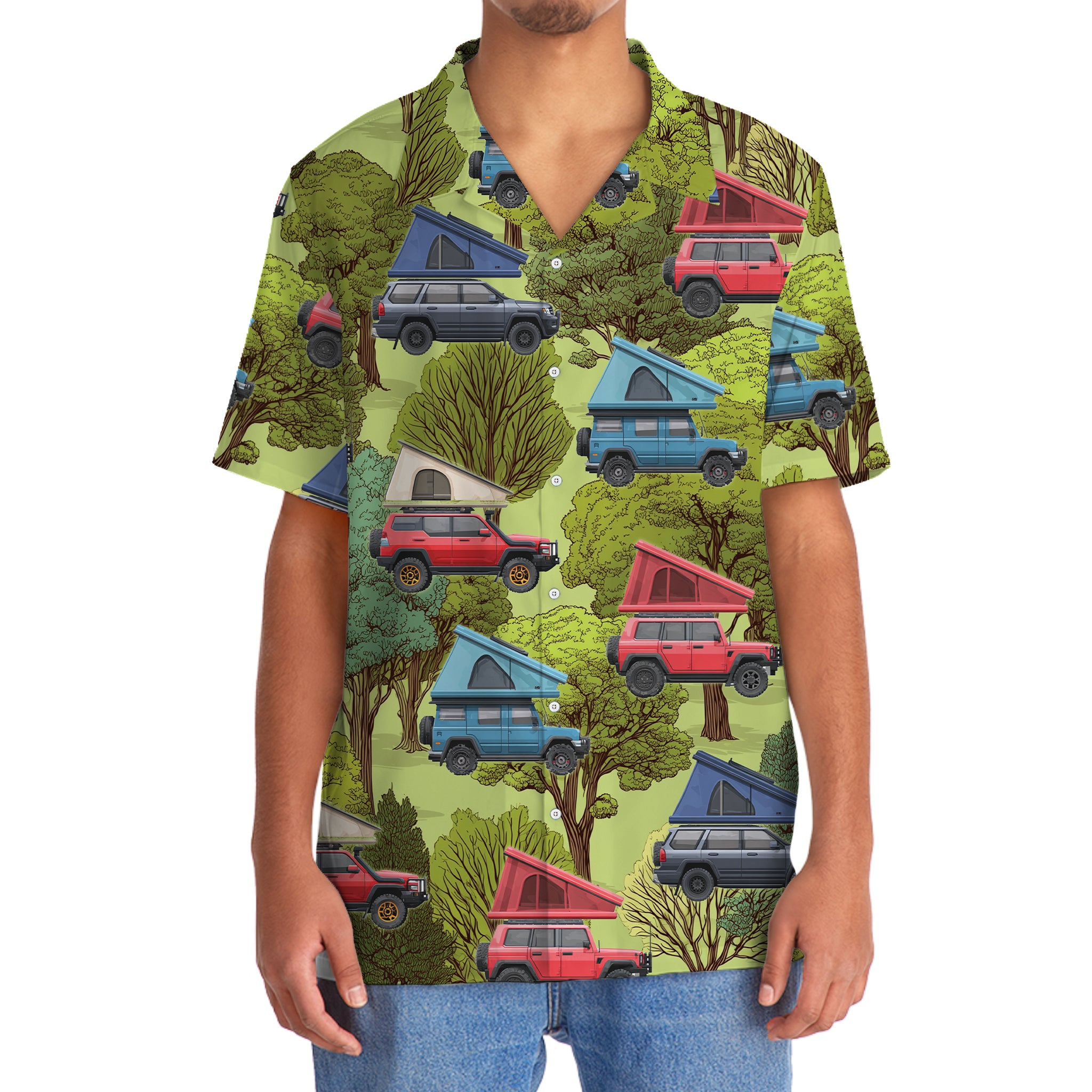 Funny Pop-Up Camper Car Hawaiian Shirt