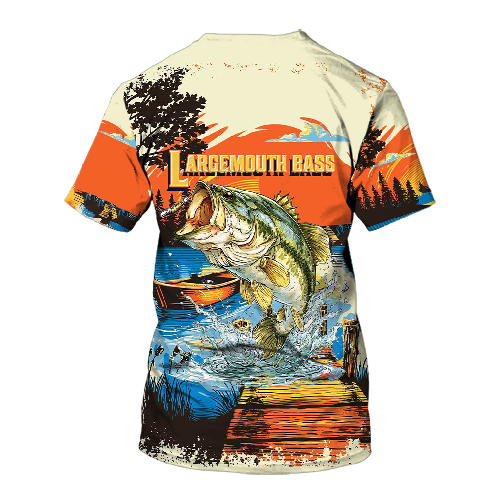 Largemouth Bass Jumping All Over Print Shirt