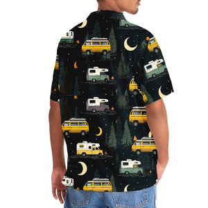 Night Forest Class B Motorhome Hawaiian Shirt