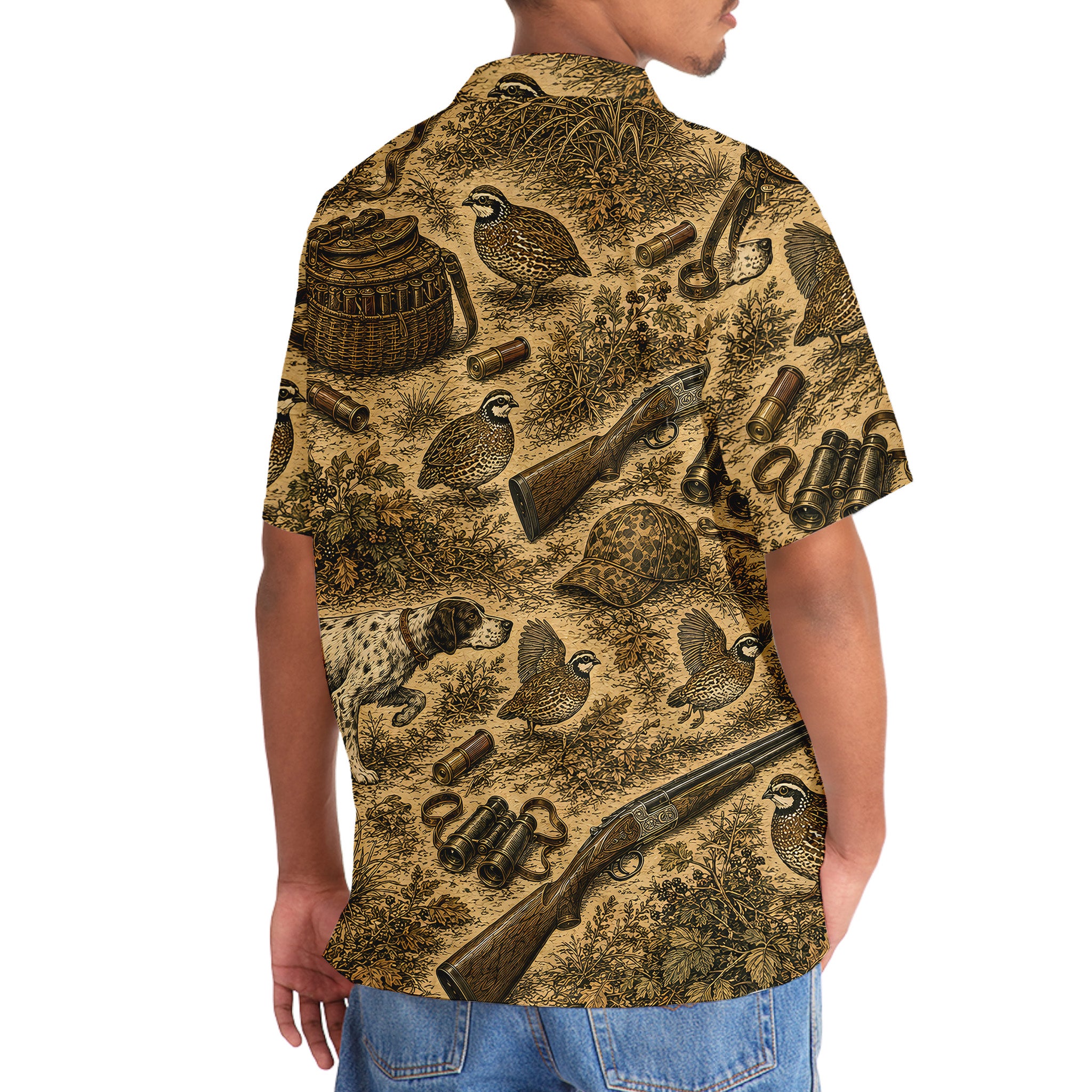 Vintage Quail Hunting Hawaiian Shirt