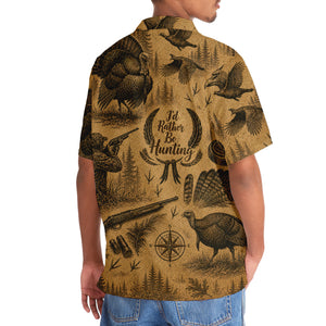 Vintage Wild Turkey Hunting Hawaiian Shirt