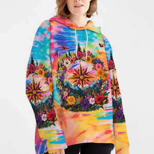 Live For The Moments Compass Flower All Over Print Shirt