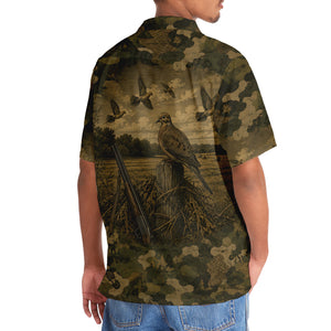 Dove Field Camouflage Dark Hawaiian Shirt