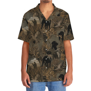Mourning Dove Retriever Camouflage Hawaiian Shirt