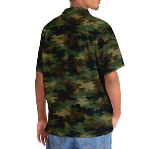Mourning Dove Camouflage Millitary Hawaiian Shirt