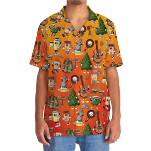 Funny Camping Cartoon Hawaiian Shirt
