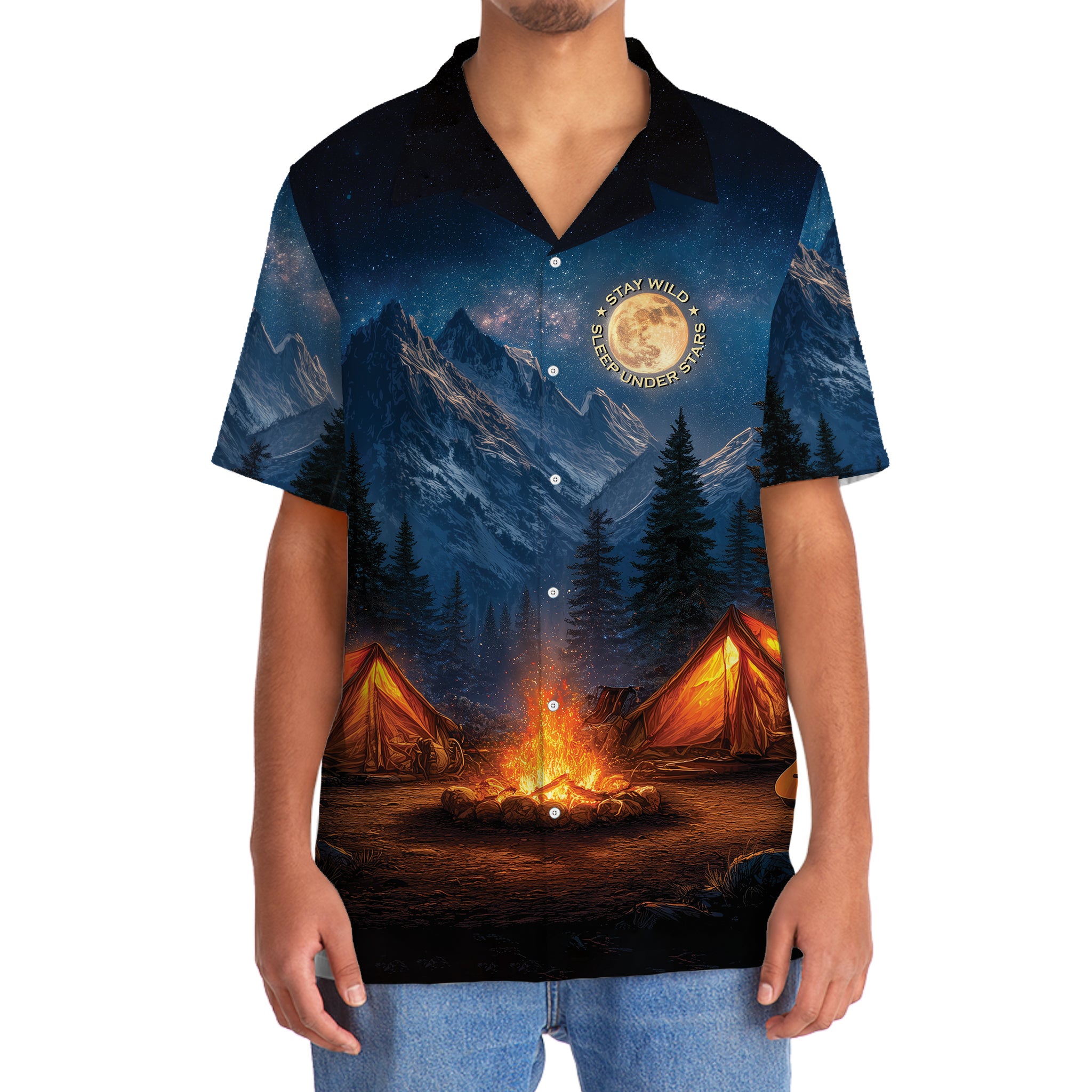 Starlit Adventure Camp Hawaiian Shirt