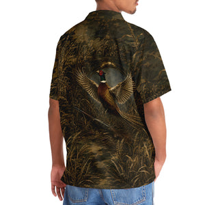 Pheasant Hunting Dark Camo Hawaiian Shirt