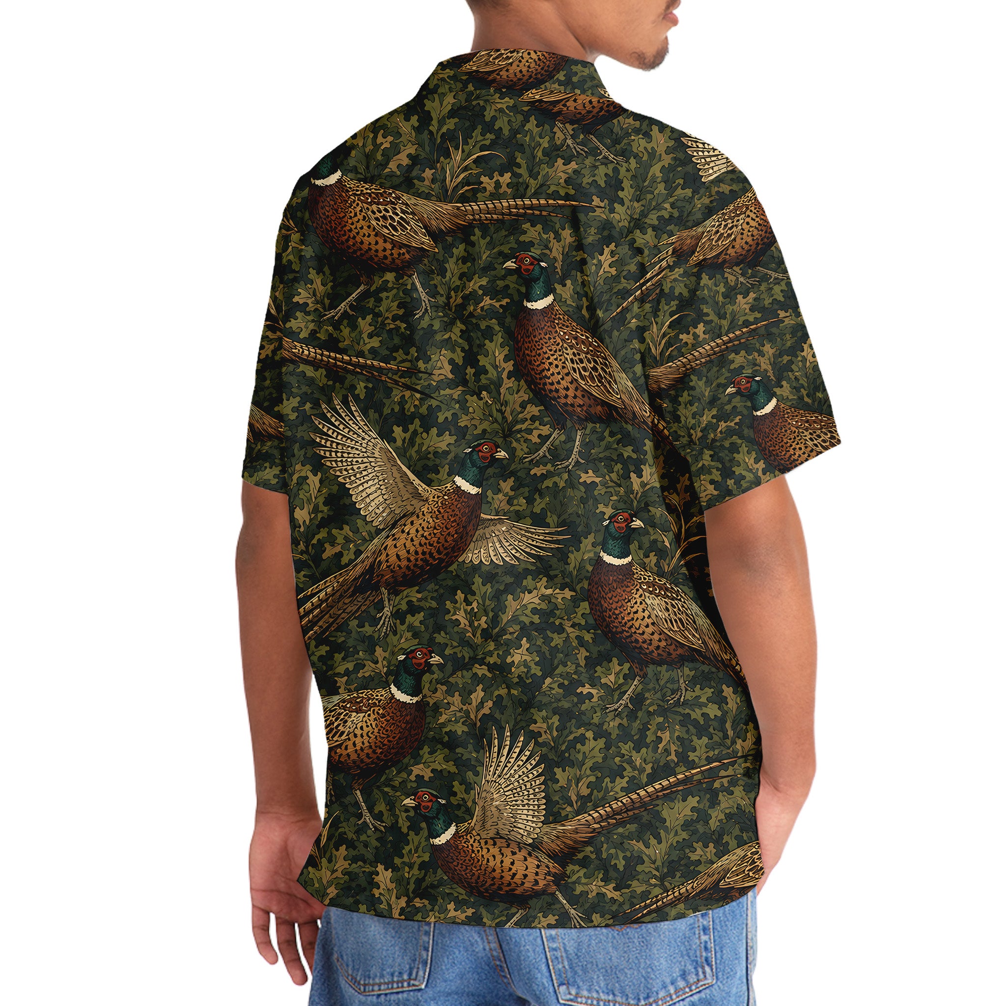 Pheasant Woodland Hawaiian Shirt