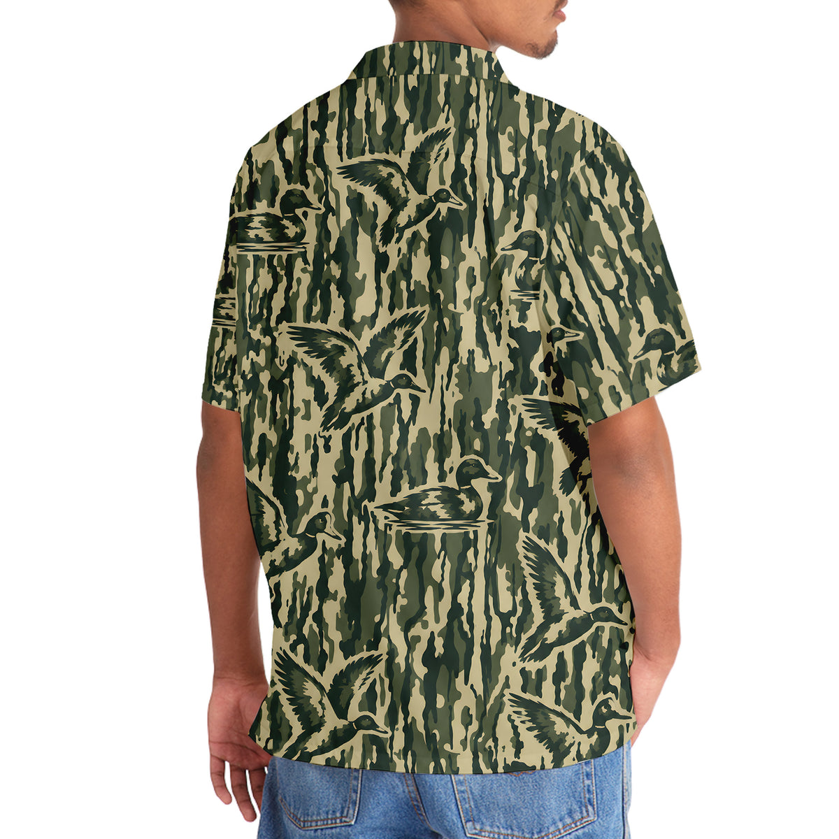 Duck Stripe Camouflage Hawaiian Shirt