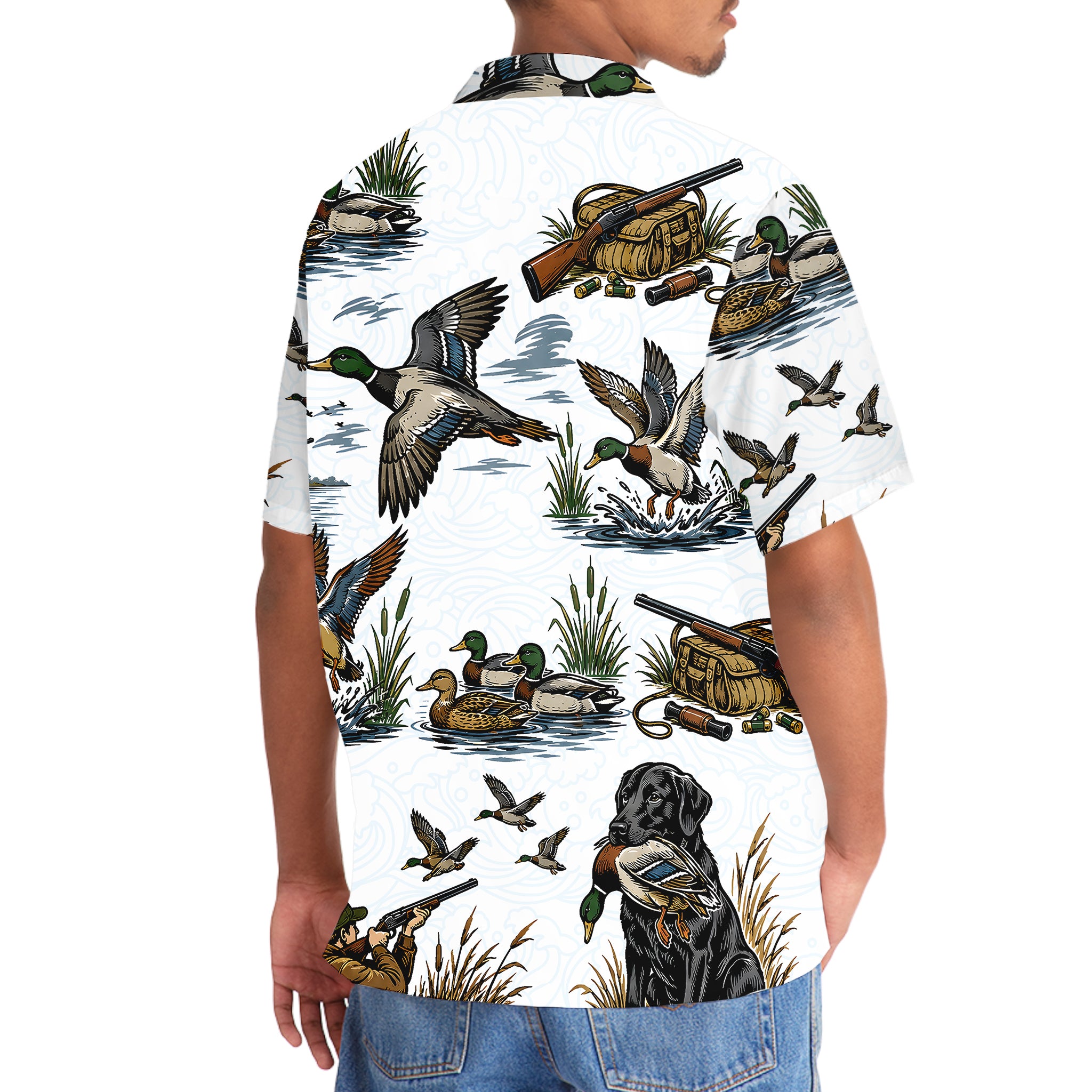 Duck Hunting Pattern Hawaiian Shirt