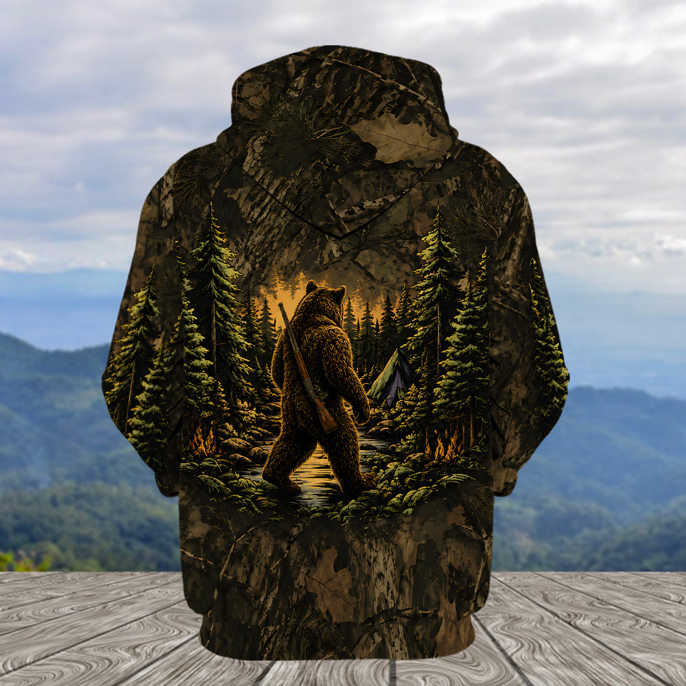 Brown Bear Camouflage Hunting All Over Print